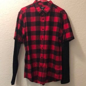 Forever 21 button down shirt w/ longsleeve therma